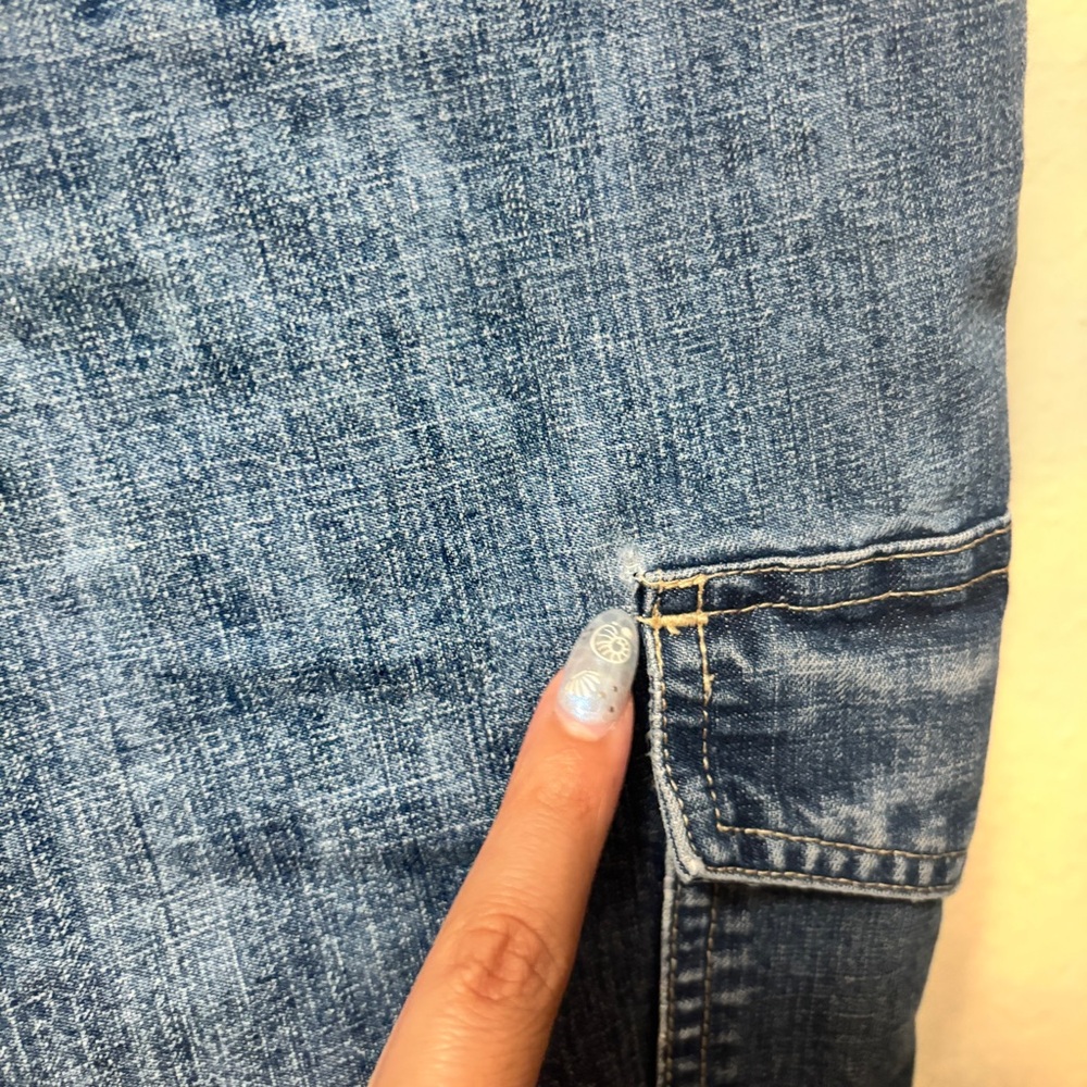 Gloria Vanderbilt y2k Cargo Capri Denim Pants Size 8 - Picture 7 of 12